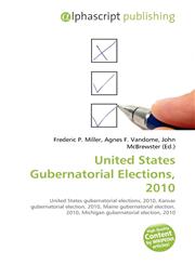 United States Gubernatorial Elections, 2010,6130048904,9786130048907