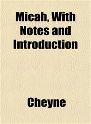 Micah, With Notes and Introduction,1152786504,9781152786509