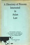 A Directory of Persons Interested in Asian Law 2nd Edition