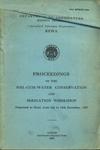 Proceedings of the Soil-cum-Water Conservation and Irrigation Workshop Organised at Betul from 6th to 12th December, 1957