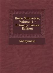 Horae Subsecivae, Volume 1,1287571514,9781287571513