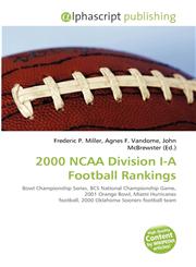2000 NCAA Division I-A Football Rankings,6135527177,9786135527179