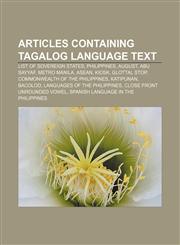 Articles containing Tagalog language text List of sovereign states, Philippines, August, Abu Sayyaf, Metro Manila, ASEAN, Kiosk, Glottal stop,1233269240,9781233269242