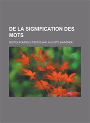 de La Signification Des Mots,1153545853,9781153545853