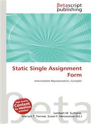 Static Single Assignment Form,6131012601,9786131012600