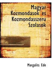 Magyar Kozmondasok Es Kozmondasszeru Szolasok,1116545950,9781116545951