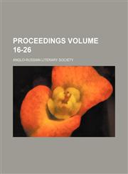 Proceedings Volume 16-26,1152439952,9781152439955