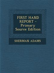 FIRST HAND REPORT - Primary Source Edition,1294036696,9781294036692