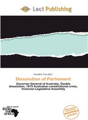 Dissolution of Parliament,6135863401,9786135863406