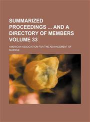 Summarized proceedings  and a directory of members Volume 33,1150709154,9781150709159