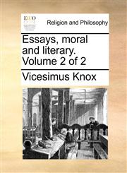 Essays, moral and literary.  Volume 2 of 2,1140818988,9781140818984