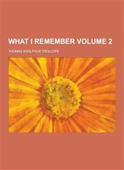 What I Remember Volume 2,1230253637,9781230253633