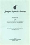 Seminar on "Instrument Makers", 14th February 1993, Venue : Indian Merchants' Chambers, Bombay - 400020
