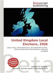 United Kingdom Local Elections, 2006,6135057170,9786135057171