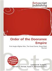 Order of the Dooranee Empire,6136090988,9786136090986