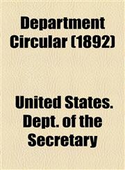Department Circular (1892),1155021371,9781155021379
