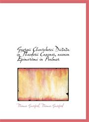 Georgii Choerobosci Dictata in Theodosii Canones, neonon Epimerismi in Psalmos,111636736X,9781116367362