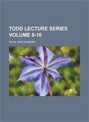 Todd Lecture Series (Volume 1, PT.1),1152778803,9781152778801