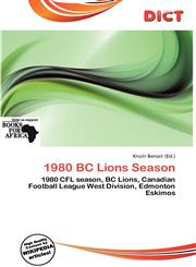 1980 BC Lions Season,6200257019,9786200257017