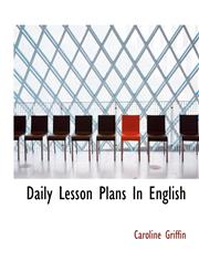 Daily Lesson Plans In English,1140144731,9781140144731