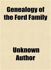 Genealogy of the Ford Family,1150346515,9781150346514