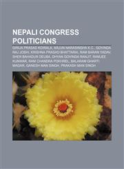 Nepali Congress politicians Girija Prasad Koirala, Arjun Narasingha K.C., Govinda Raj Joshi, Krishna Prasad Bhattarai, Ram Baran Yadav,1233122045,9781233122042