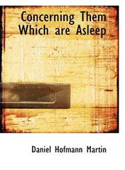 Concerning Them Which are Asleep,1116882051,9781116882056