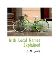 Irish Local Names Explained,1110485506,9781110485505