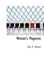Watson's Magazine,1140641166,9781140641162