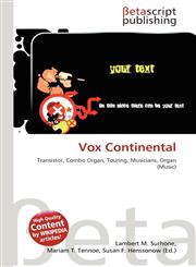 Vox Continental,6131206481,9786131206481