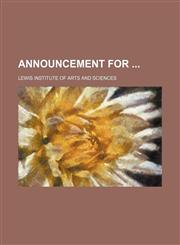 Announcement for,1130323919,9781130323917
