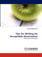 Tips for Writing an Acceptable Dissertation,3838339460,9783838339467