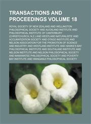 Transactions and Proceedings Volume 18,1236967704,9781236967701