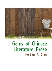 Gems of Chinese Literature Prose,1116442973,9781116442977