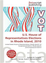 U.S. House of Representatives Elections in Rhode Island, 2010,6134811459,9786134811453