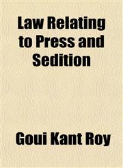 Law Relating to Press and Sedition,1151504750,9781151504753