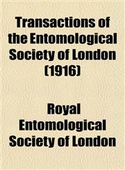 Transactions of the Entomological Society of London (1916),1153425858,9781153425858