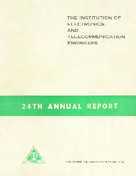 24th Annual Report The Institution of Electronics and Telecommunication Engineers