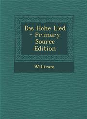 Das Hohe Lied,1289416672,9781289416676