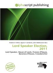 Lord Speaker Election, 2011,6139763312,9786139763313