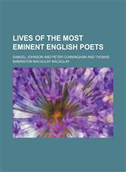 Lives of the Most Eminent English Poets,1154368793,9781154368796