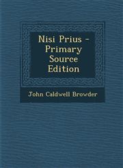 Nisi Prius - Primary Source Edition,1293332011,9781293332016