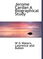Jerome Cardan A Biographical Study,1140263609,9781140263609