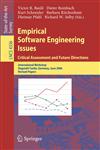 Empirical Software Engineering Issues. Critical Assessment and Future Directions International Workshop, Dagstuhl Castle, Germany, June 26-30, 2006, Revised Papers,354071300X,9783540713005