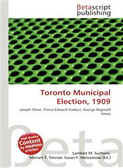 Toronto Municipal Election, 1909,6134503606,9786134503600