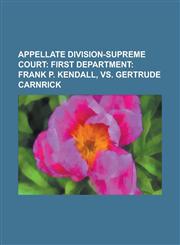 Appellate Division-Supreme Court,1236964446,9781236964441