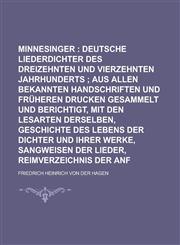 Minnesinger  Volume 4,1230127143,9781230127149