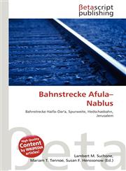 Bahnstrecke Afula-Nablus,6134773190,9786134773195