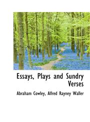 Essays, Plays and Sundry Verses,1116992736,9781116992731