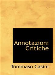 Annotazioni Critiche,1110404573,9781110404575